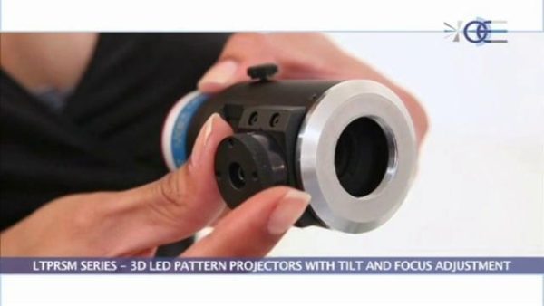 3D LED pattern projectors with tilt and focus adjustment